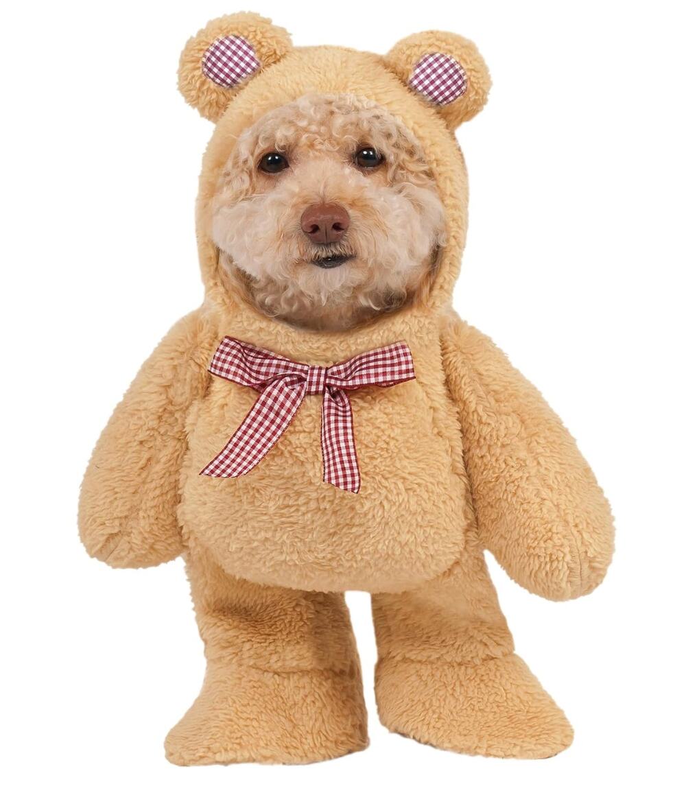Rubies Walking Teddy Bear Pet Costume for Small Dogs or Cats 6-10 lbs